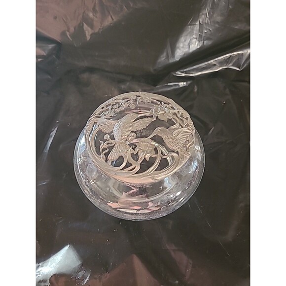 Rawcliffe Pewter 1989 Humming Bird Floral Potpourri Jar with Lid - Vintage - Picture 1 of 6